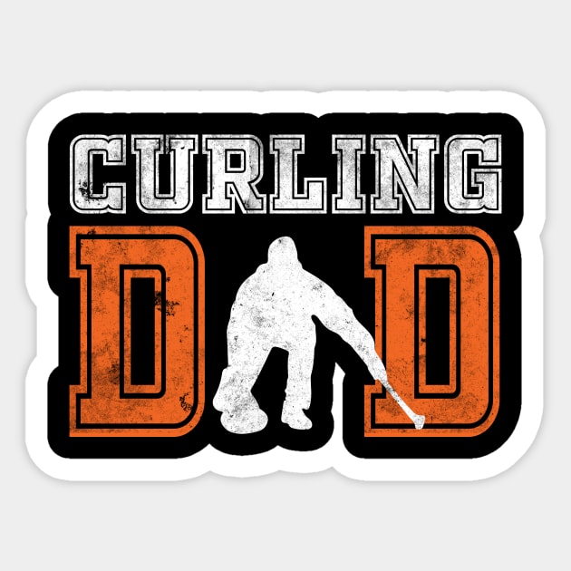 Curling Dad Sticker by mazurprop